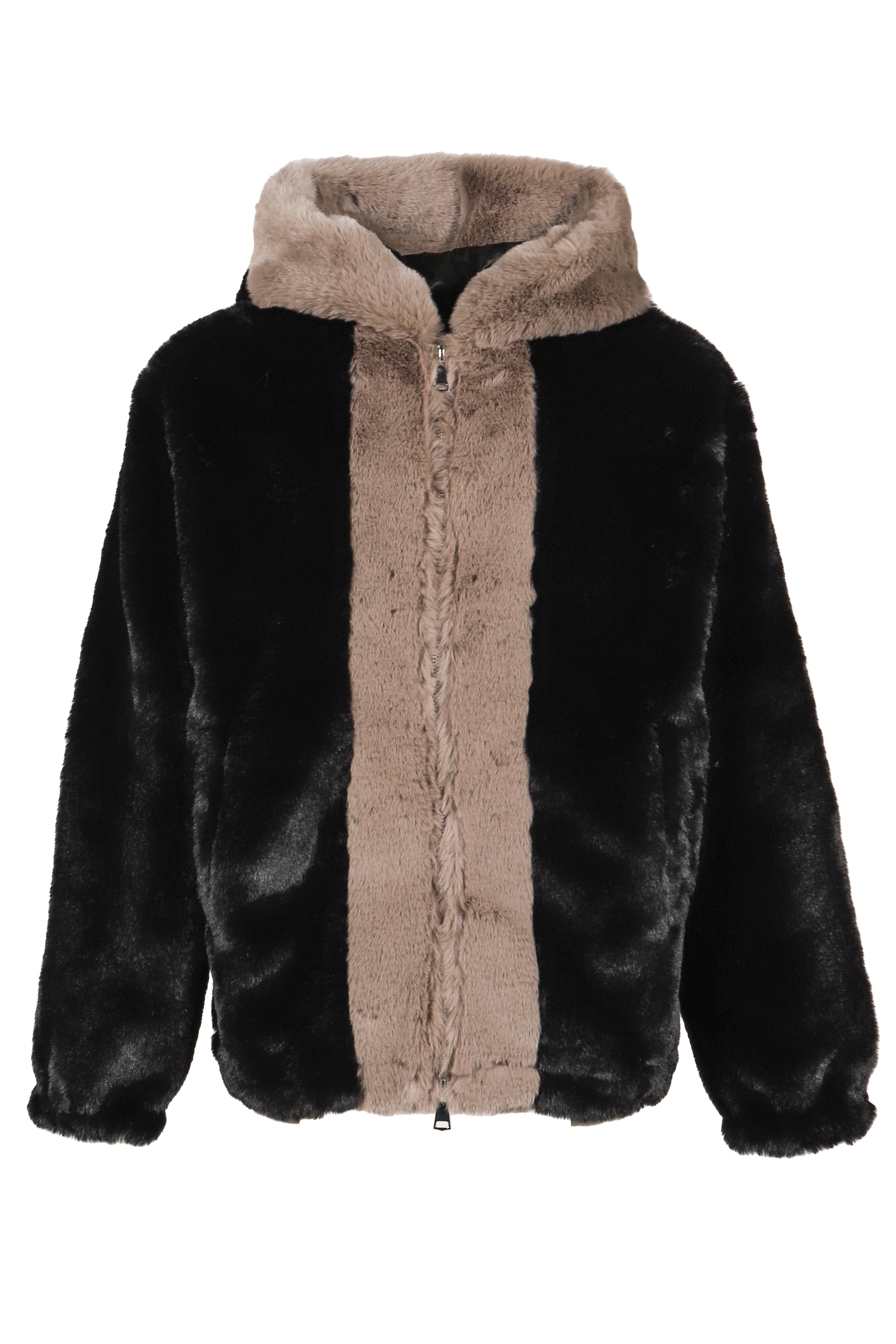 FAUX FUR JACKET / BLK