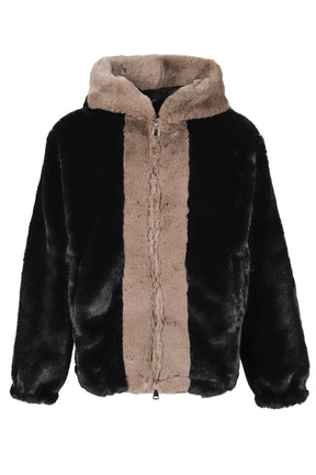 FAUX FUR JACKET / BLK