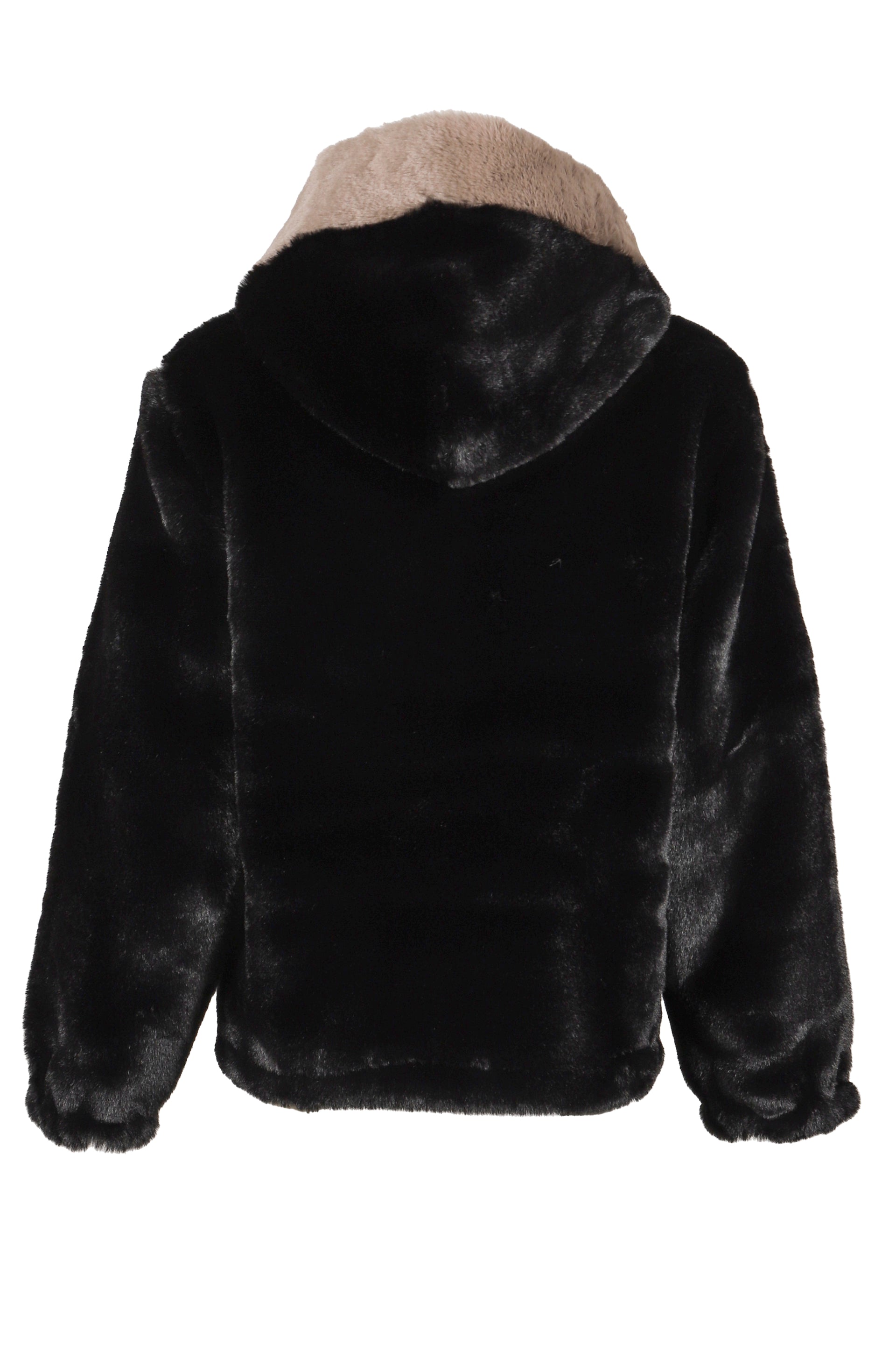 FAUX FUR JACKET / BLK