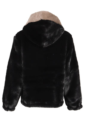 FAUX FUR JACKET / BLK