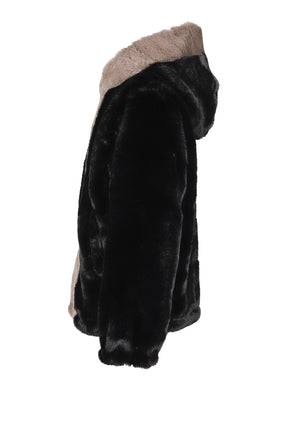 FAUX FUR JACKET / BLK