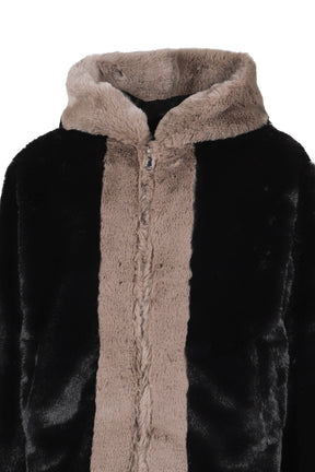 FAUX FUR JACKET / BLK