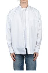POPLIN BUTTON UP SHIRT / WHT