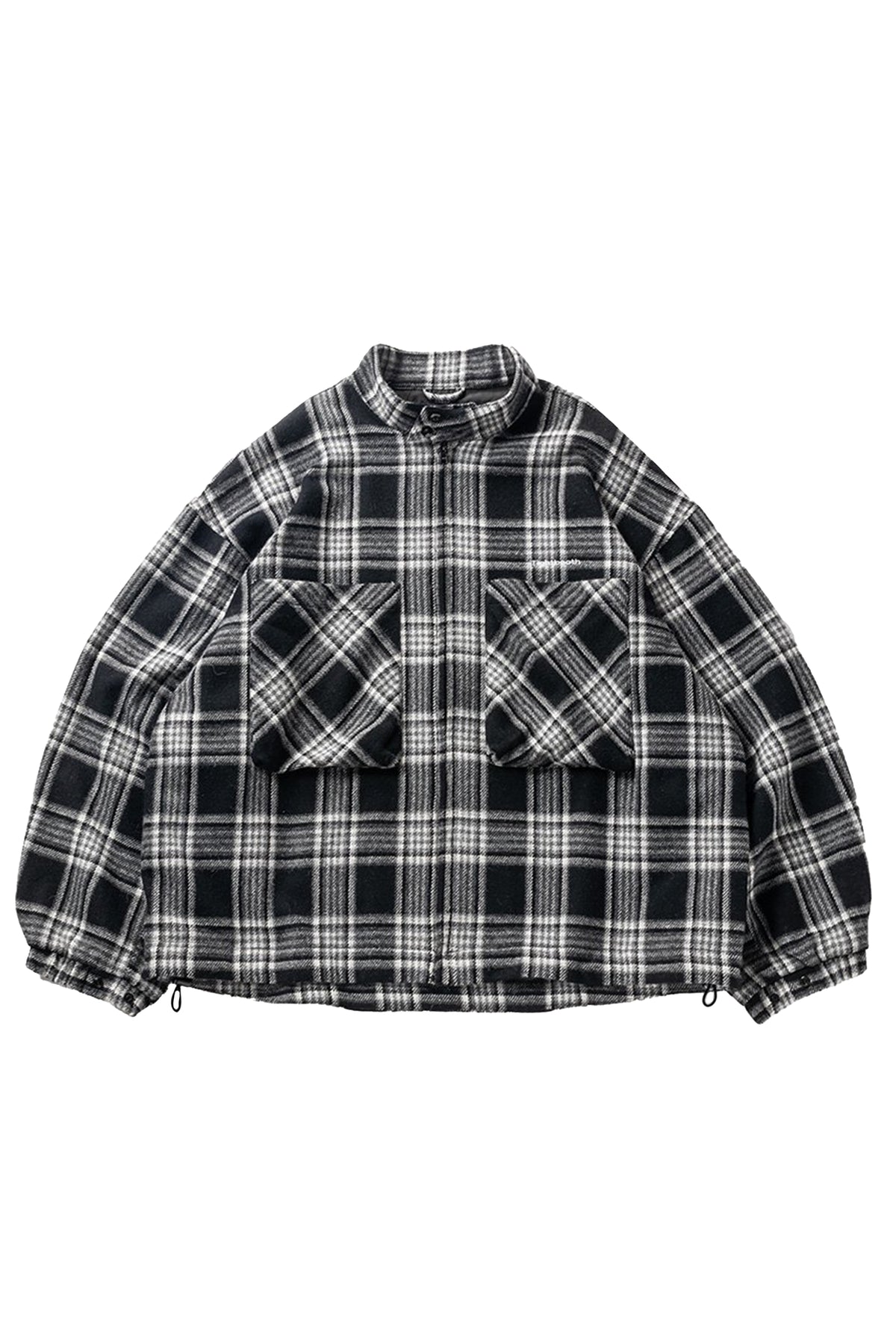 TIGHTBOOTH PLAID FLANNEL SWING TOP / BLK