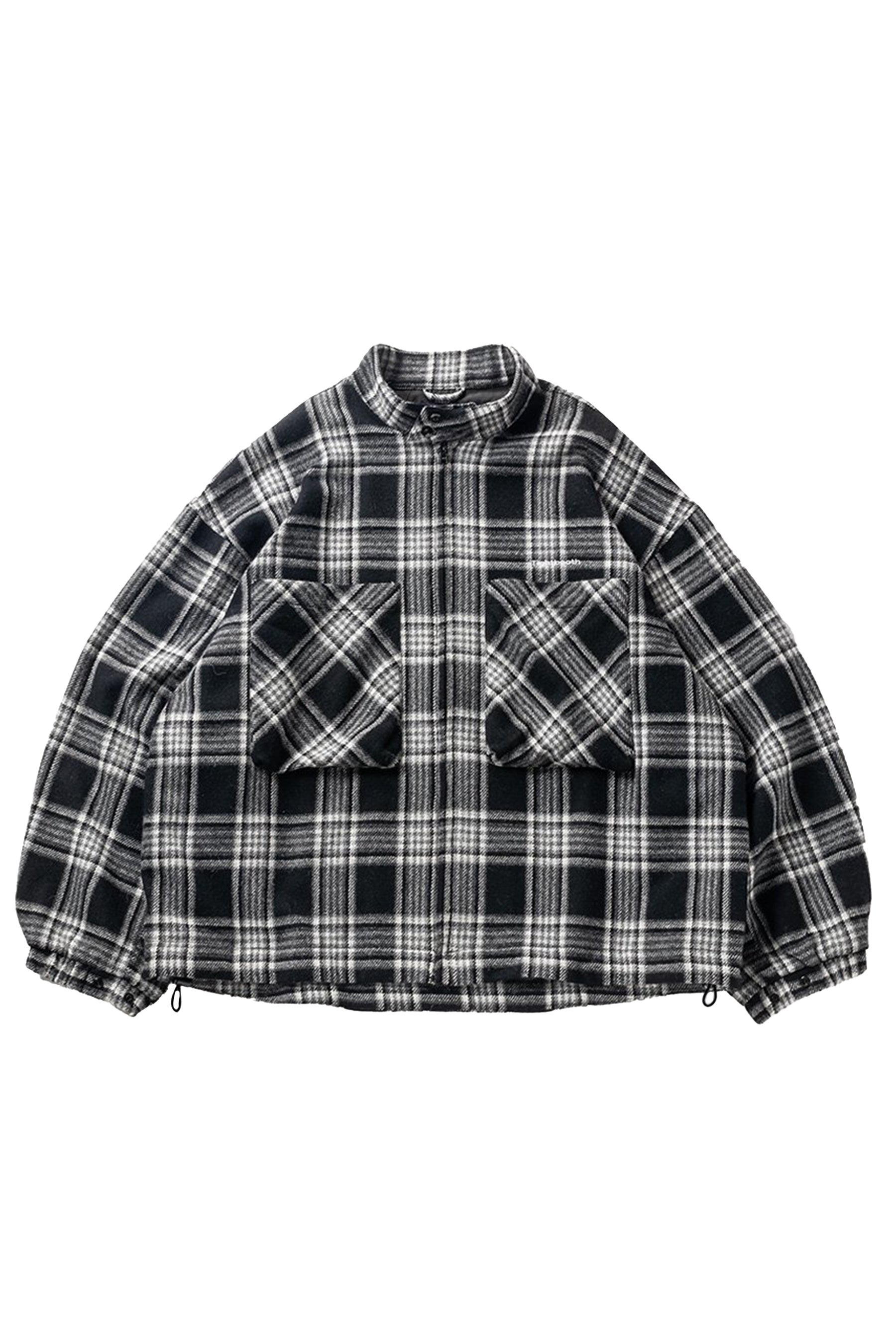 PLAID FLANNEL SWING TOP / BLK