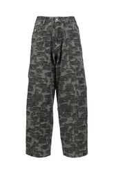 FACE CAMO WIDE LEG JEAN / BLK