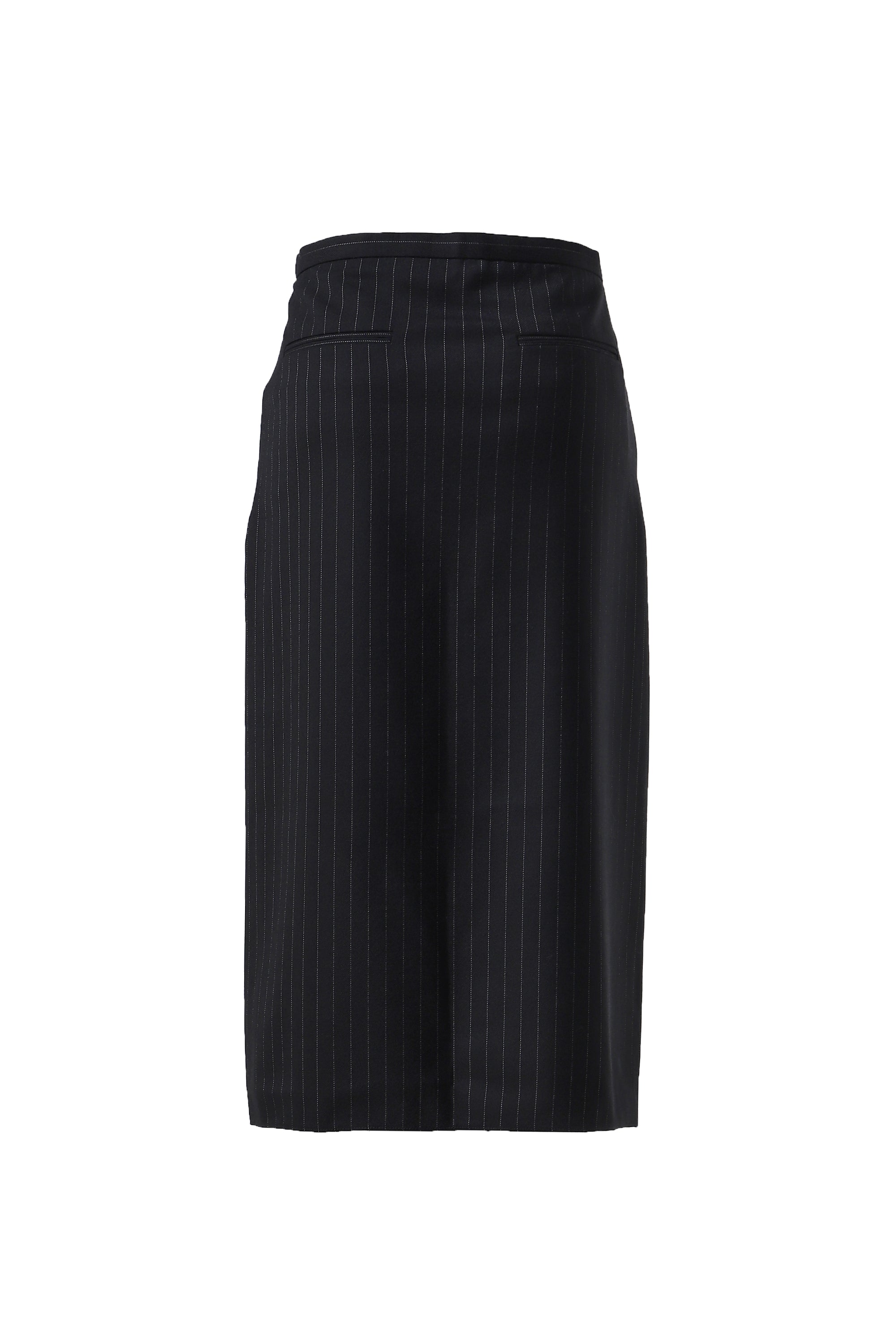 HERITAGE PINSTRIPES LONG SKIRT / BLK/WHT