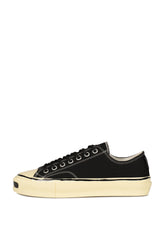 "JOEY"AGED-SOLE VULCANIZED SNEAKER / BLK