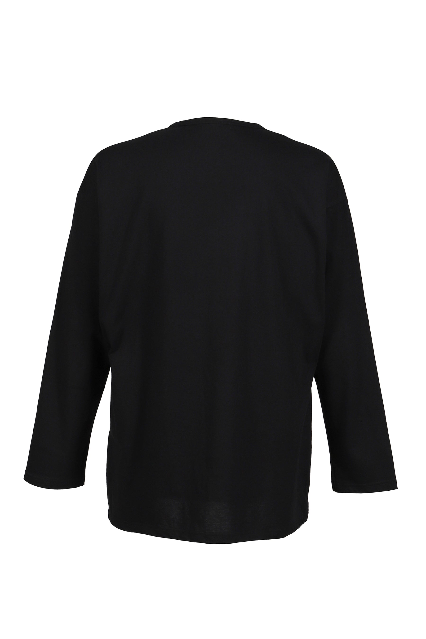 Yohji Yamamoto L/S PRINT T-SHIRT / BLK
