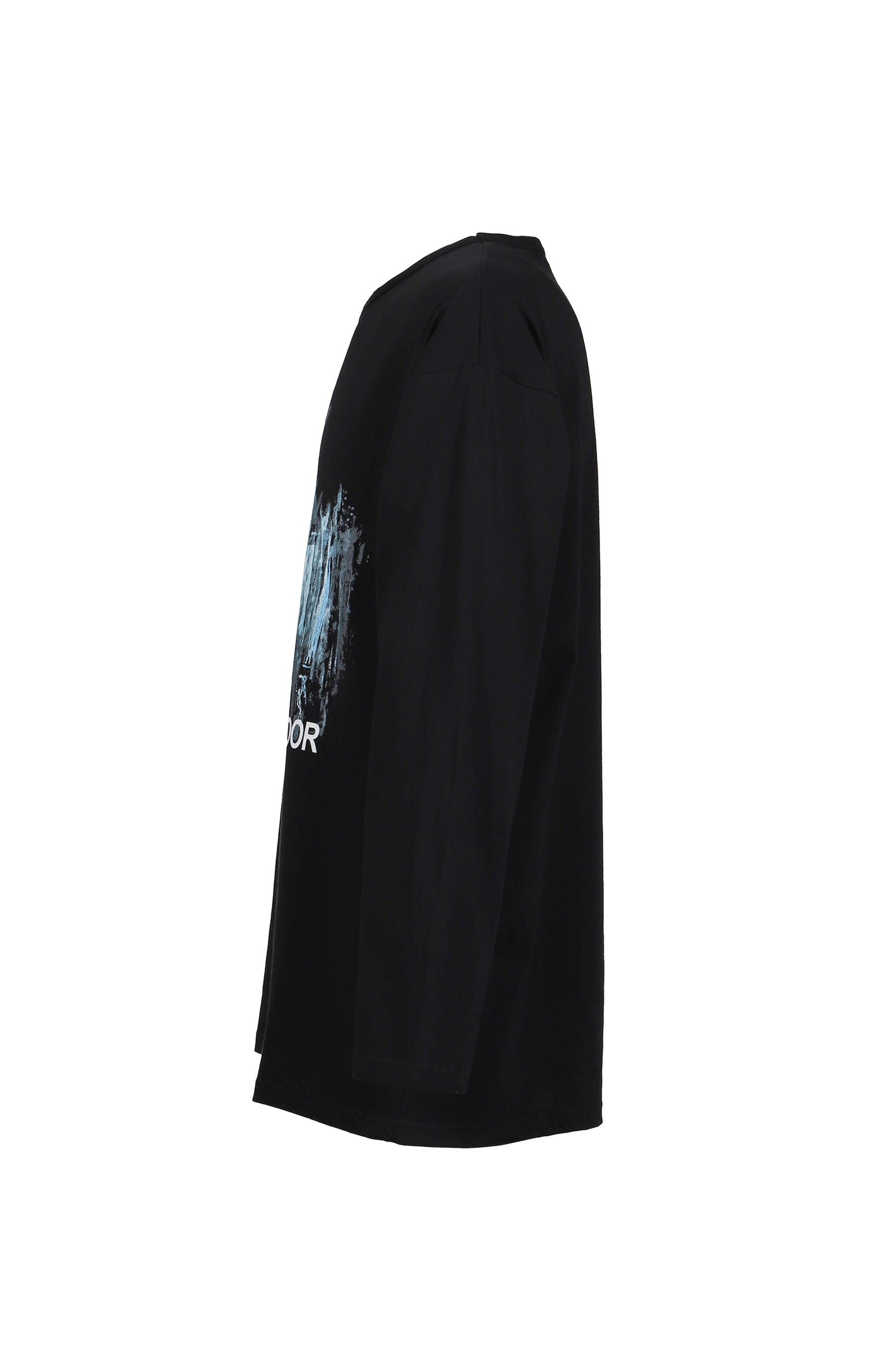 Yohji Yamamoto L/S PRINT T-SHIRT / BLK
