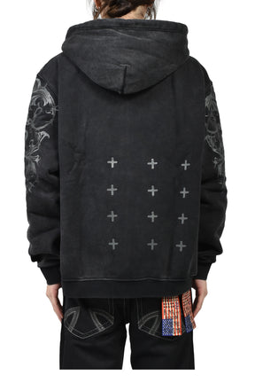 GRAPHIC ZIP HOODIE / BLACK 