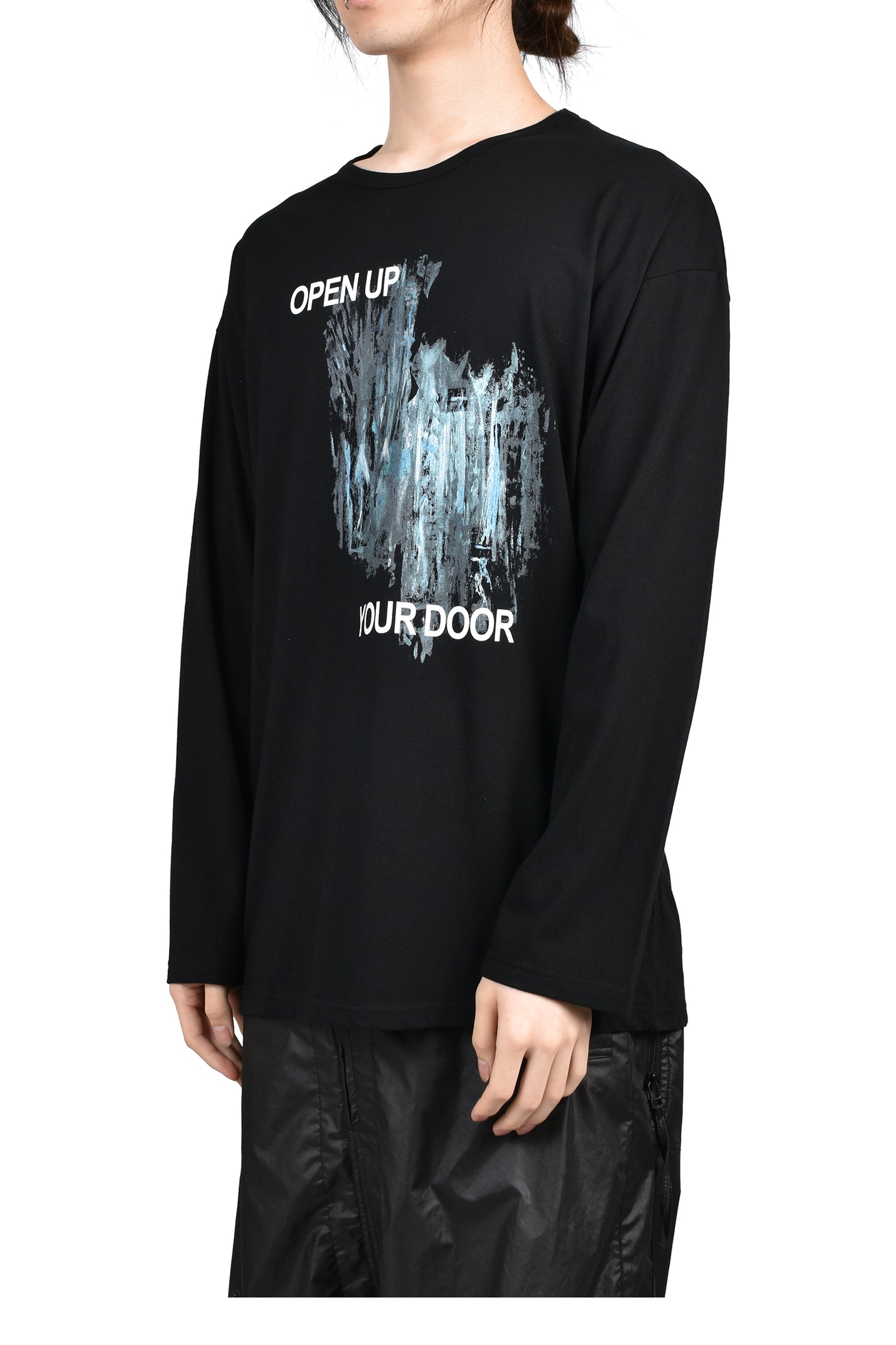 L/S PRINT T-SHIRT / BLK