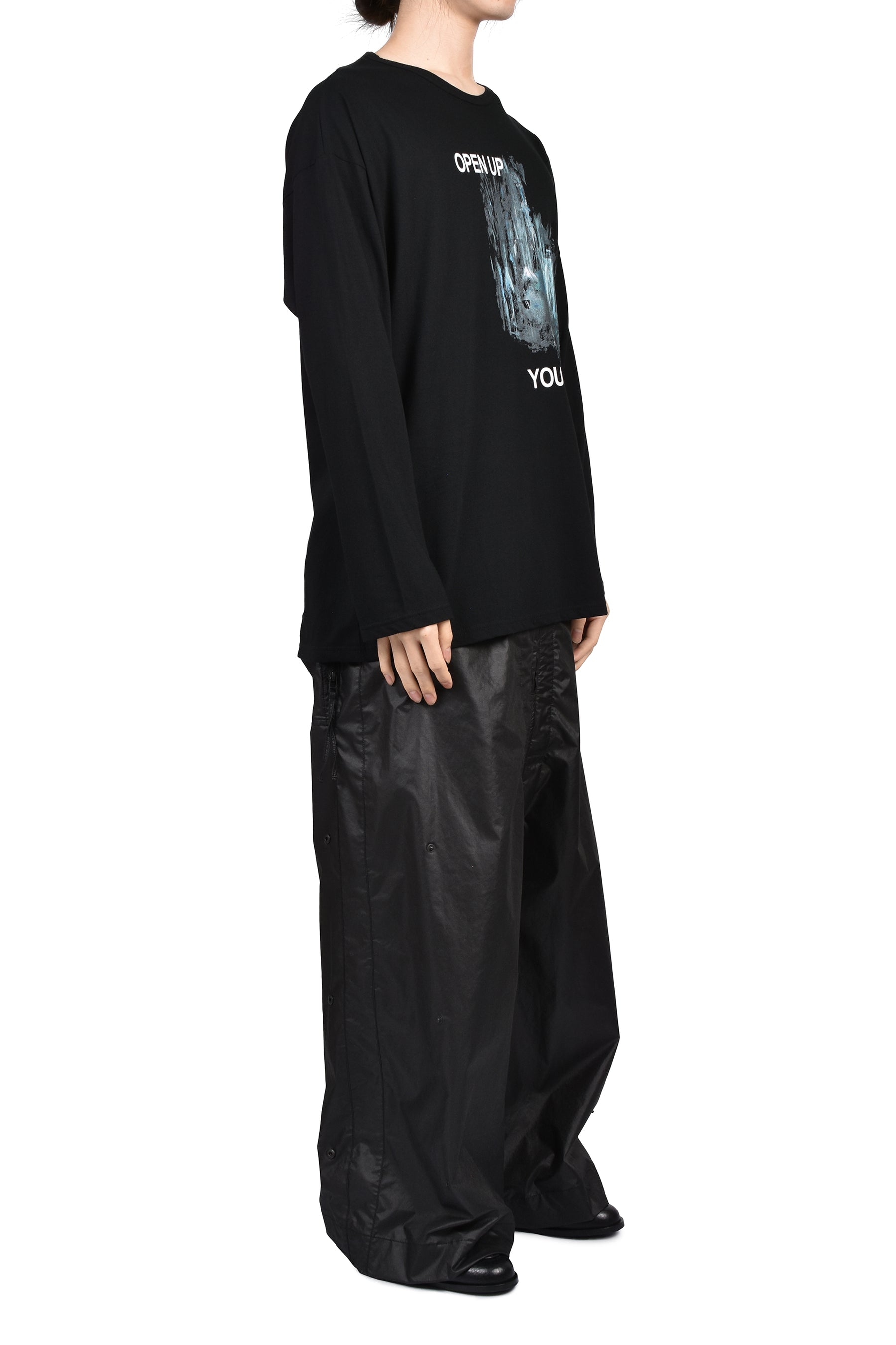 L/S PRINT T-SHIRT / BLK