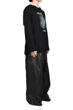 L/S PRINT T-SHIRT / BLK