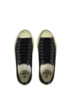 "JOEY"AGED SOLE VULCANIZED SNEAKER / BLK