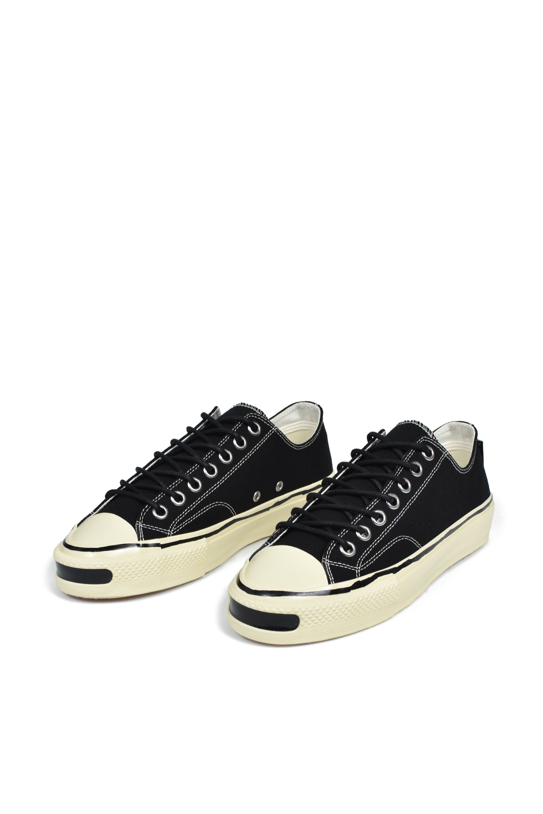 "JOEY"AGED SOLE VULCANIZED SNEAKER / BLK
