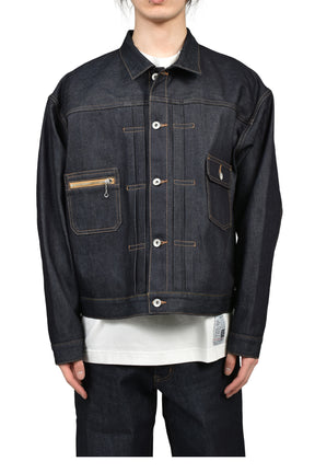"RIGID" 2PKT DENIM JACKET / IND