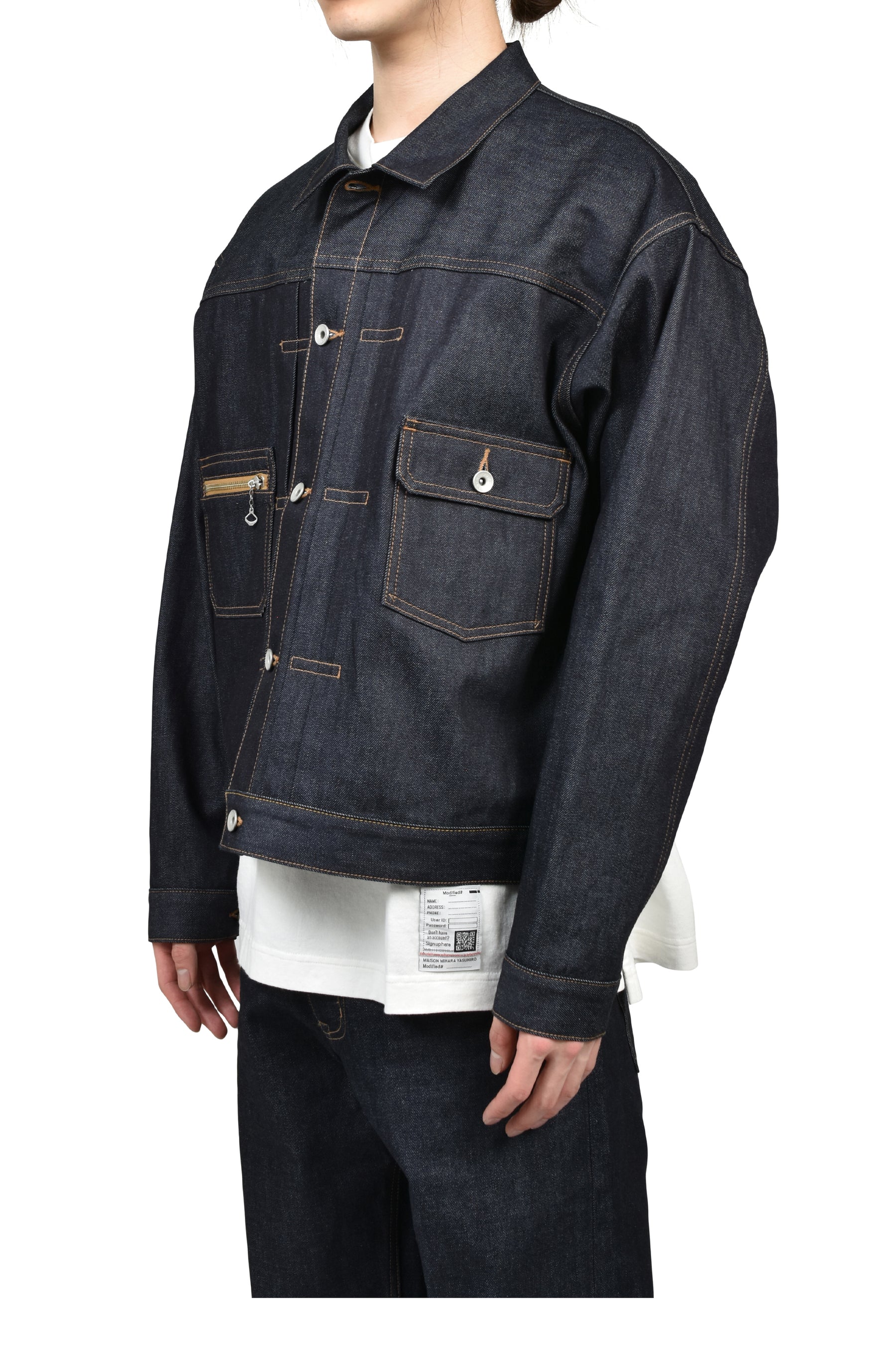 "RIGID" 2PKT DENIM JACKET / IND