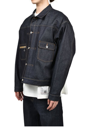 "RIGID" 2PKT DENIM JACKET / IND
