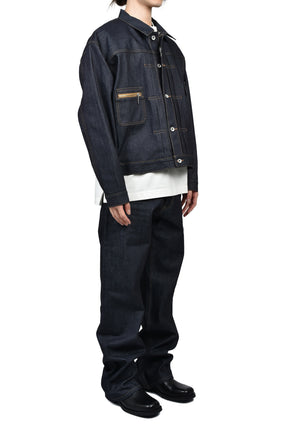 "RIGID" 2PKT DENIM JACKET / IND