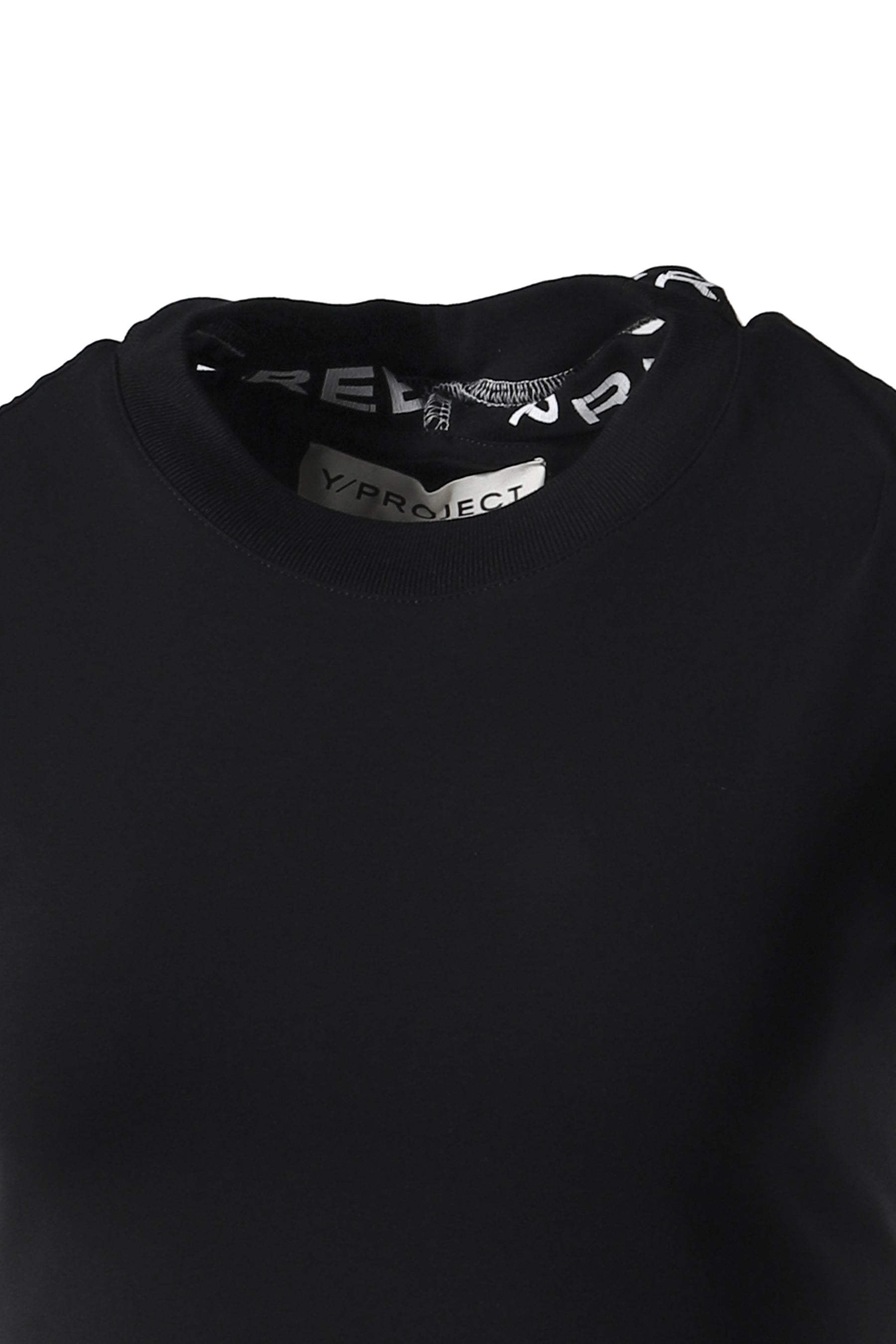 EVERGREEN TRIPLE COLLAR FITTED T-SHIRT / BLK