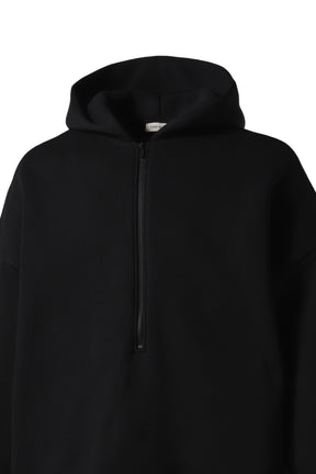 HALF ZIP HOODIE / BLK