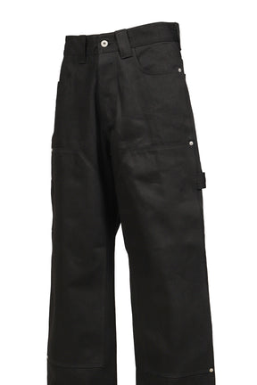 UPTOWN RAW BLACK JAPANESE DENIM DOUBLE KNEE / BLK