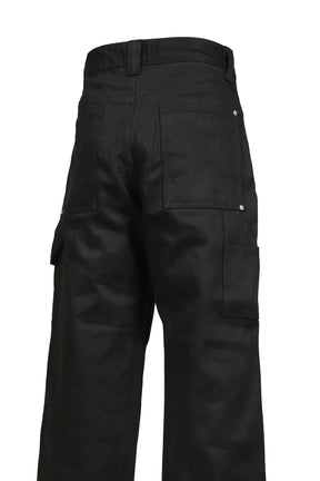 UPTOWN RAW BLACK JAPANESE DENIM DOUBLE KNEE / BLK
