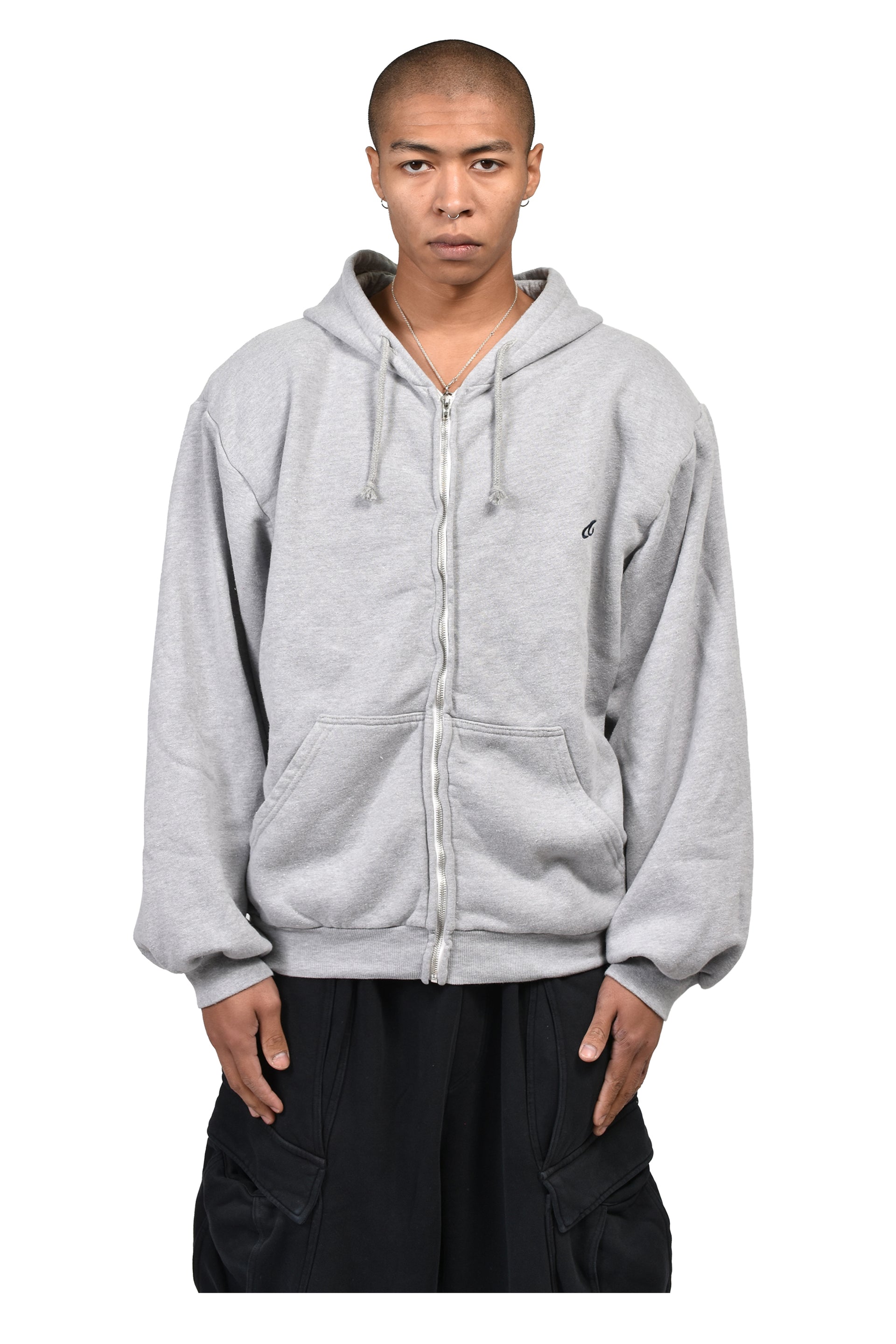 SHOULDER PAD HOODIE V2 / HEATHER GRY