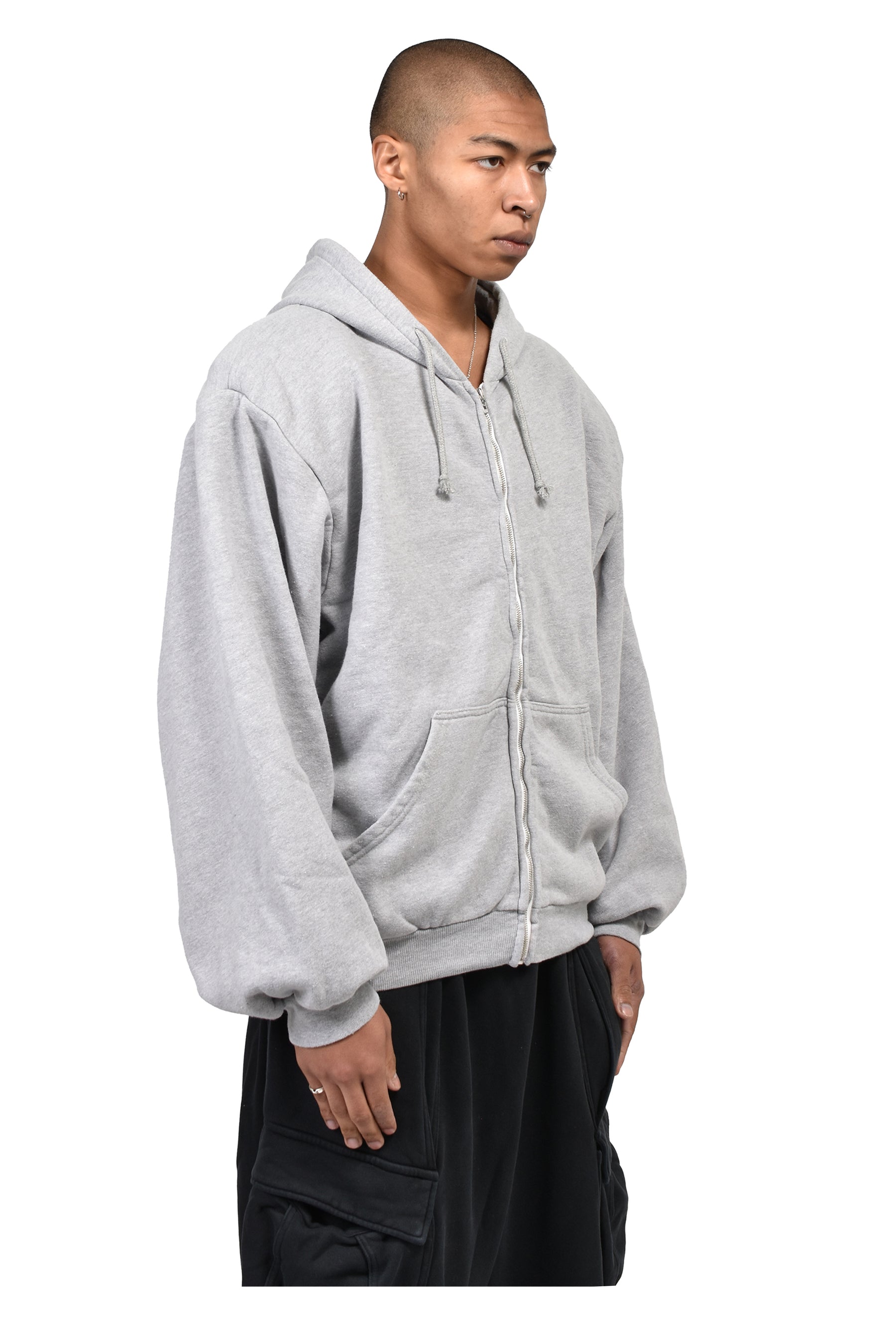 SHOULDER PAD HOODIE V2 / HEATHER GRY