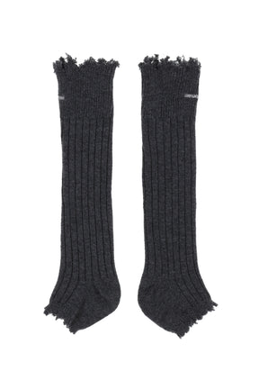 EMBROIDERED LOGO SOCK BOOTS / GRY