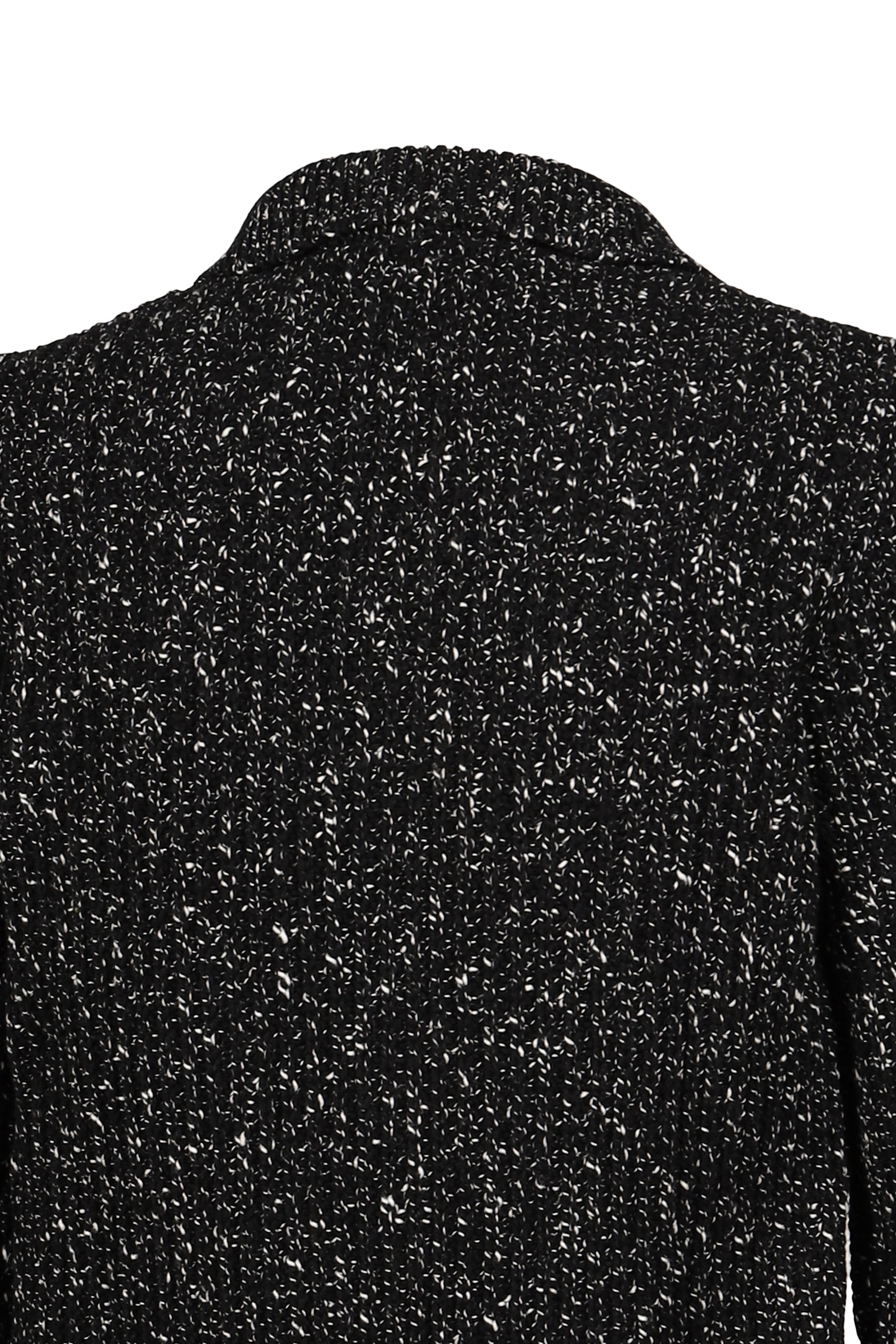 TWEED HALF-ZIP POLO / BLK