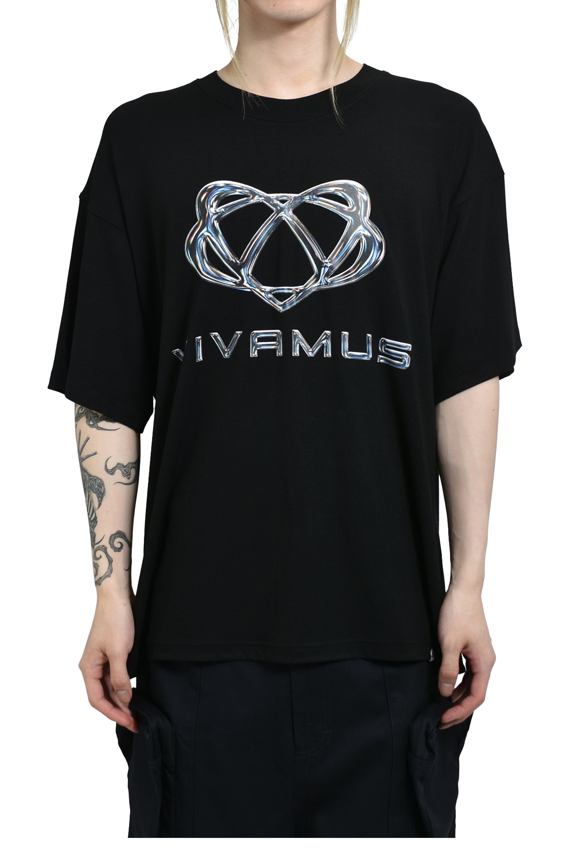 VIVAMUS VIVAMUS LOGO MENS CREWNECK T-SHIRT / BLK
