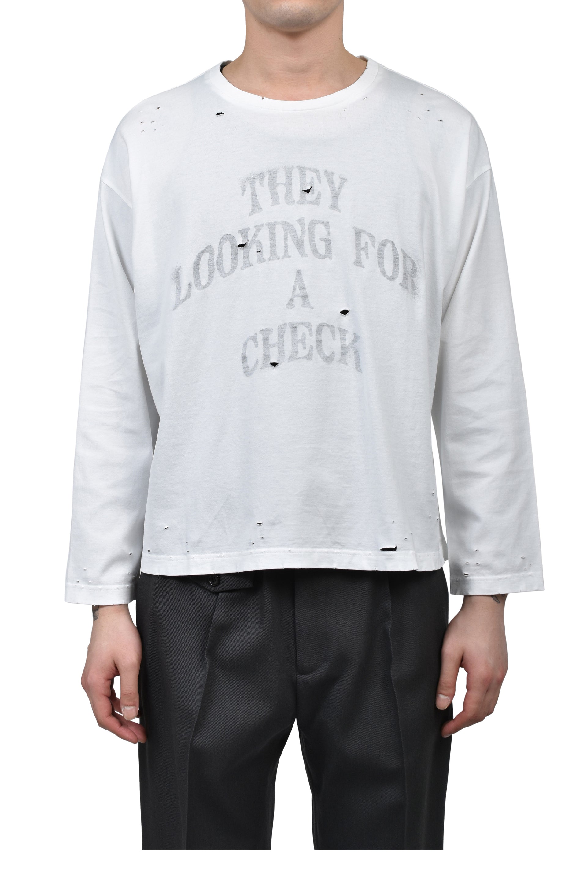 BLOND LONG SLEEVE / WHT