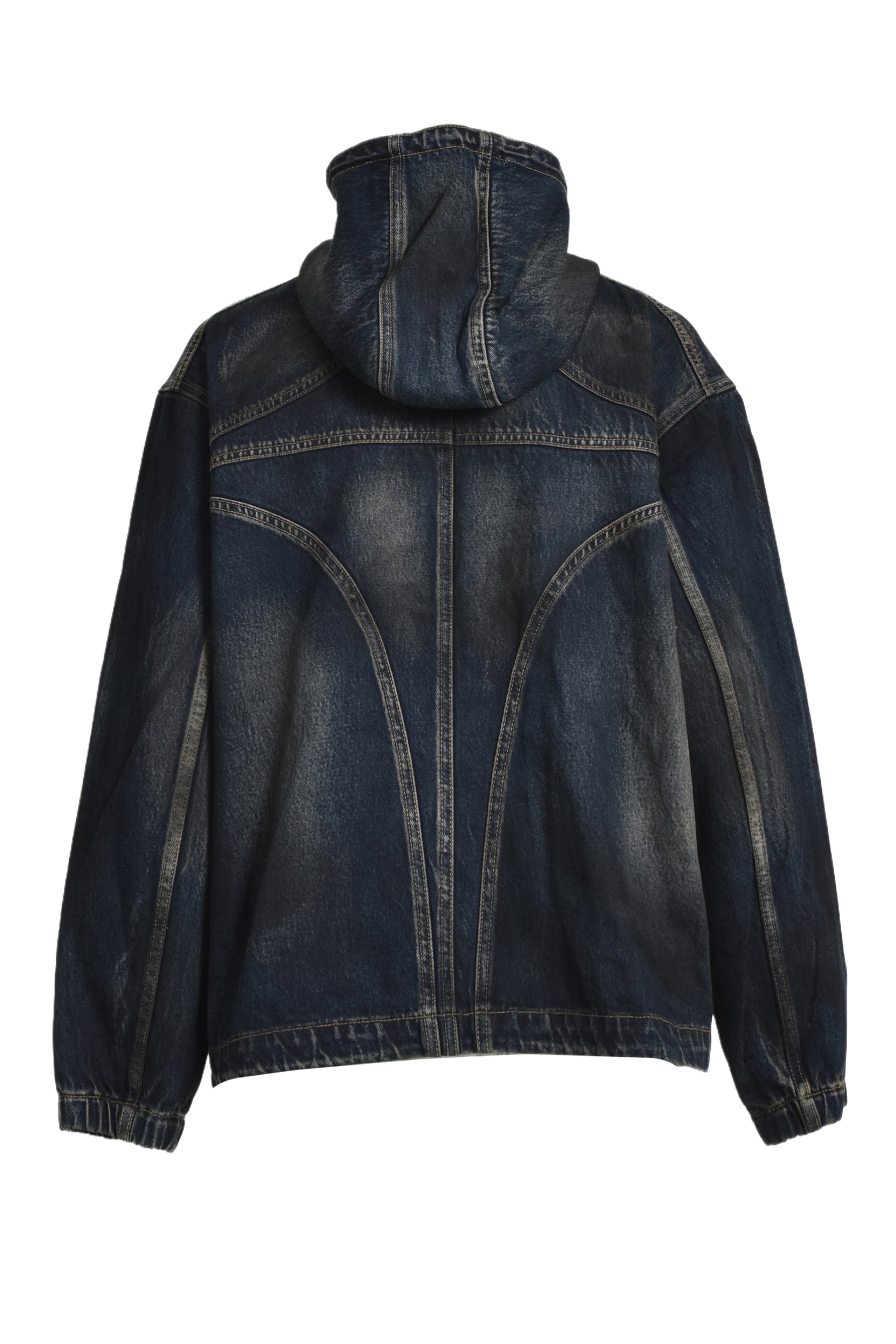 DENIM HOOD JACKET / BLU