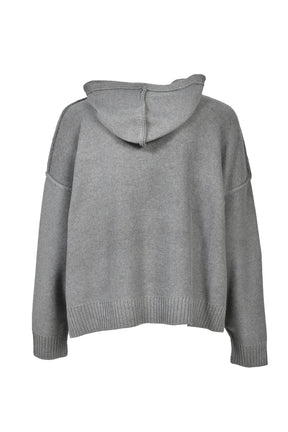 “I LOVE MUSIC” PULLOVER KNIT HOODIE (EXCLUSIVE) / GRY 