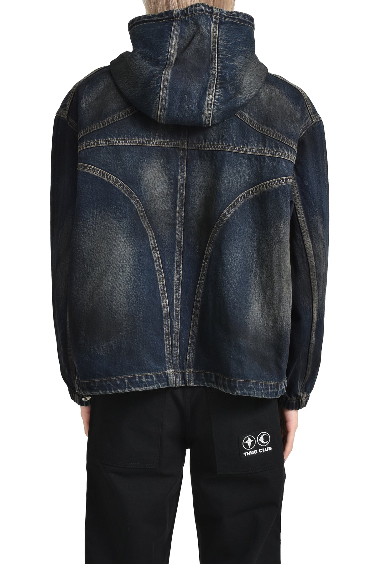 DENIM HOOD JACKET / BLU