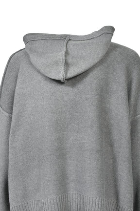 “I LOVE MUSIC” PULLOVER KNIT HOODIE (EXCLUSIVE) / GRY 