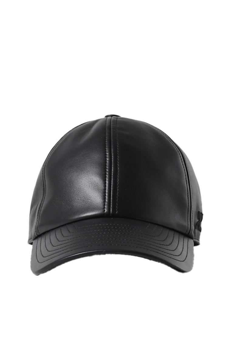 SIGNATURE LEATHER CAP / BLK