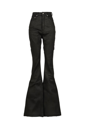 Rick Owens DRKSHDW FW25 BOLAN BOOTCUT / BLACK WAX - NUBIAN