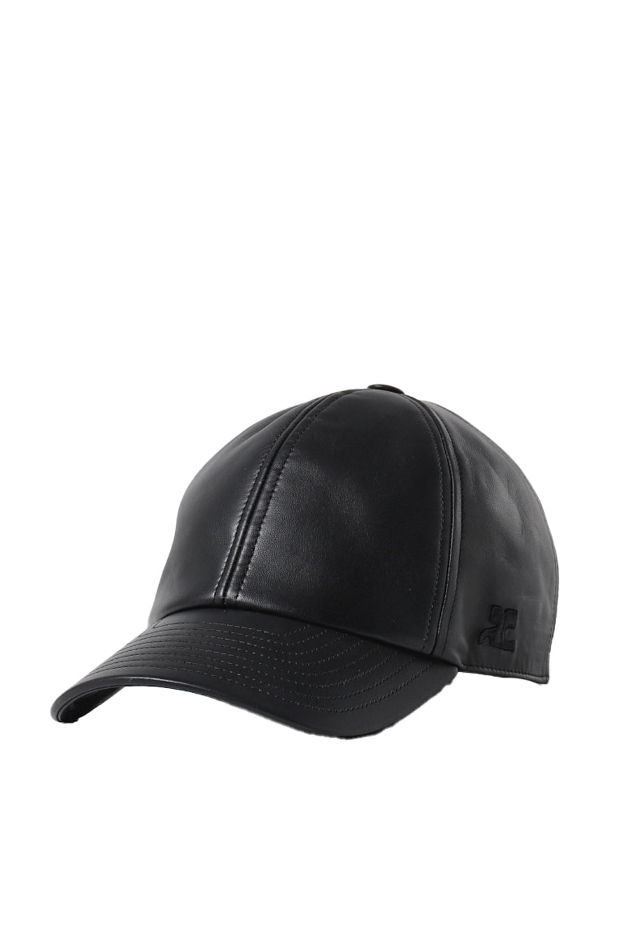 SIGNATURE LEATHER CAP / BLK