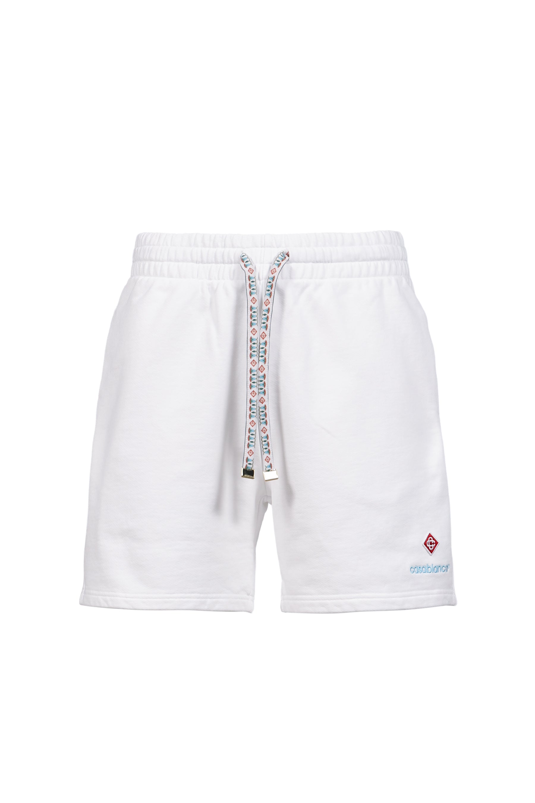 FLORAL TRIM CLASSIC SHORTS / WHT