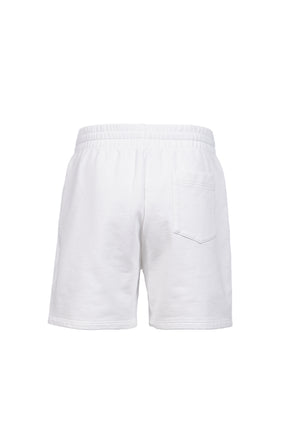 FLORAL TRIM CLASSIC SHORTS / WHT
