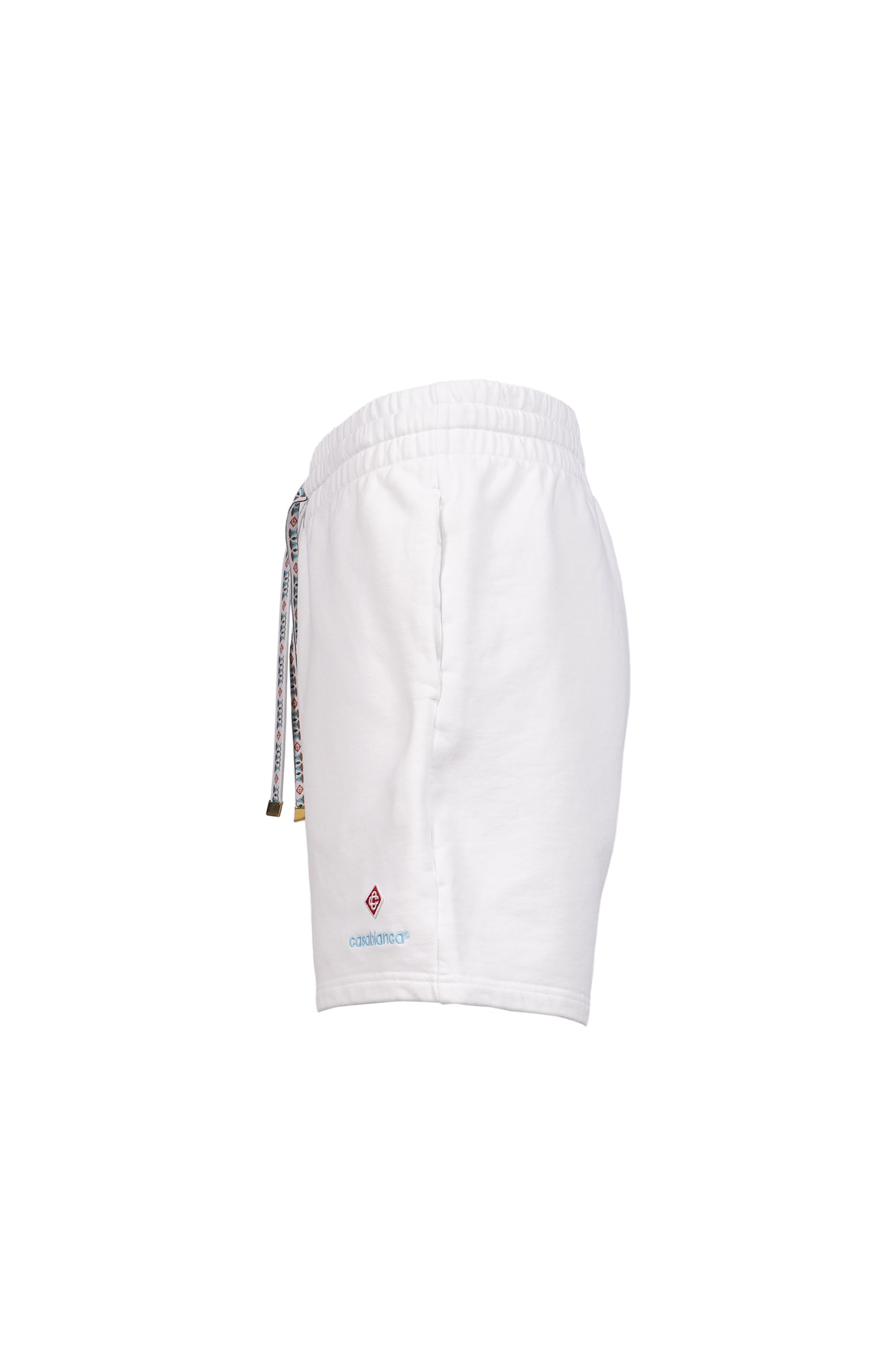 FLORAL TRIM CLASSIC SHORTS / WHT