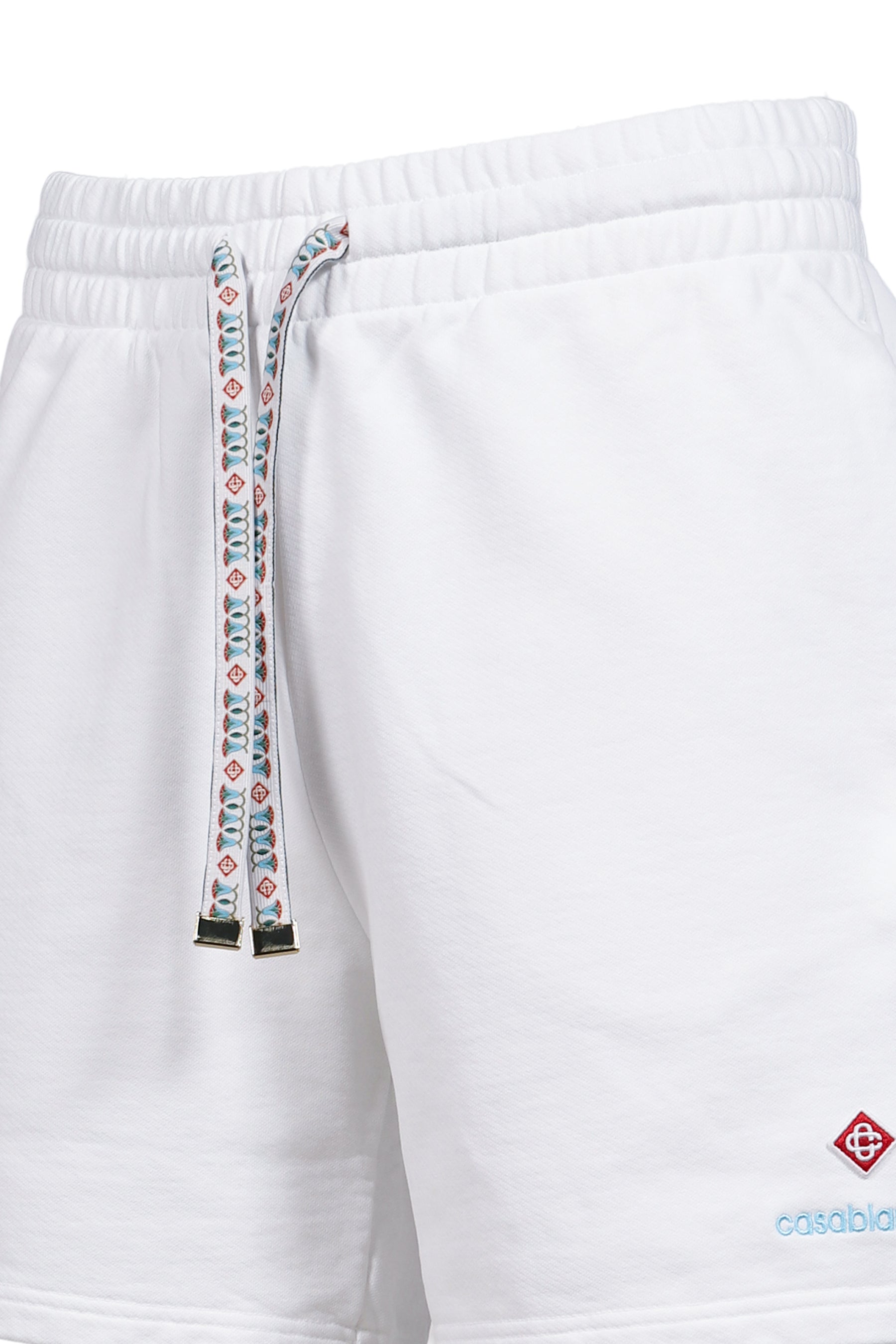 FLORAL TRIM CLASSIC SHORTS / WHT