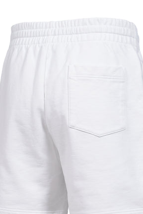 FLORAL TRIM CLASSIC SHORTS / WHT