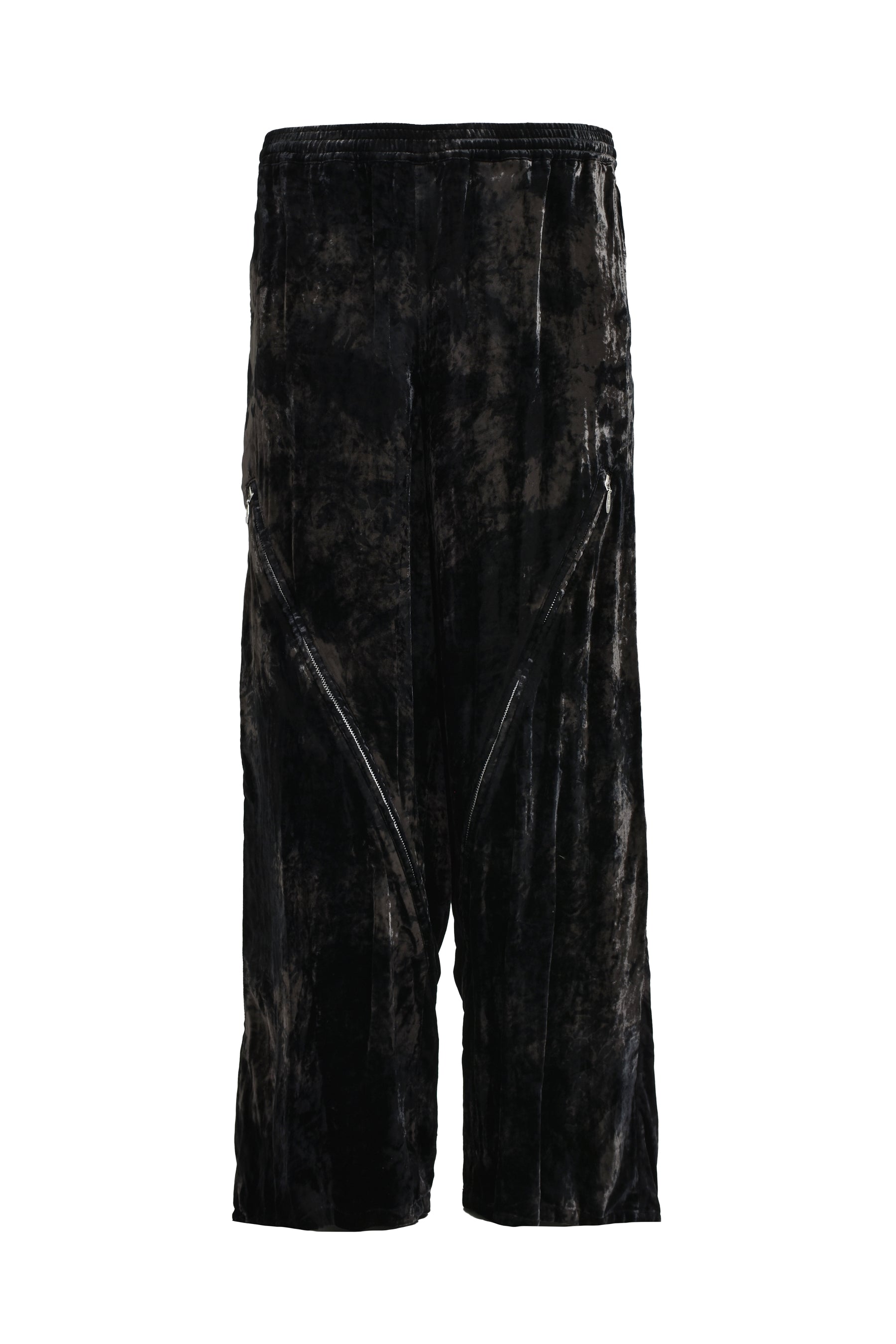 LONG ZIP EASY PANTS / BLACK