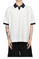 PIQUE COLORBLOCK POLO / BONE