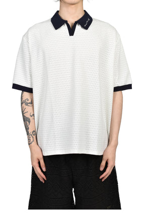 PIQUE COLORBLOCK POLO / BONE
