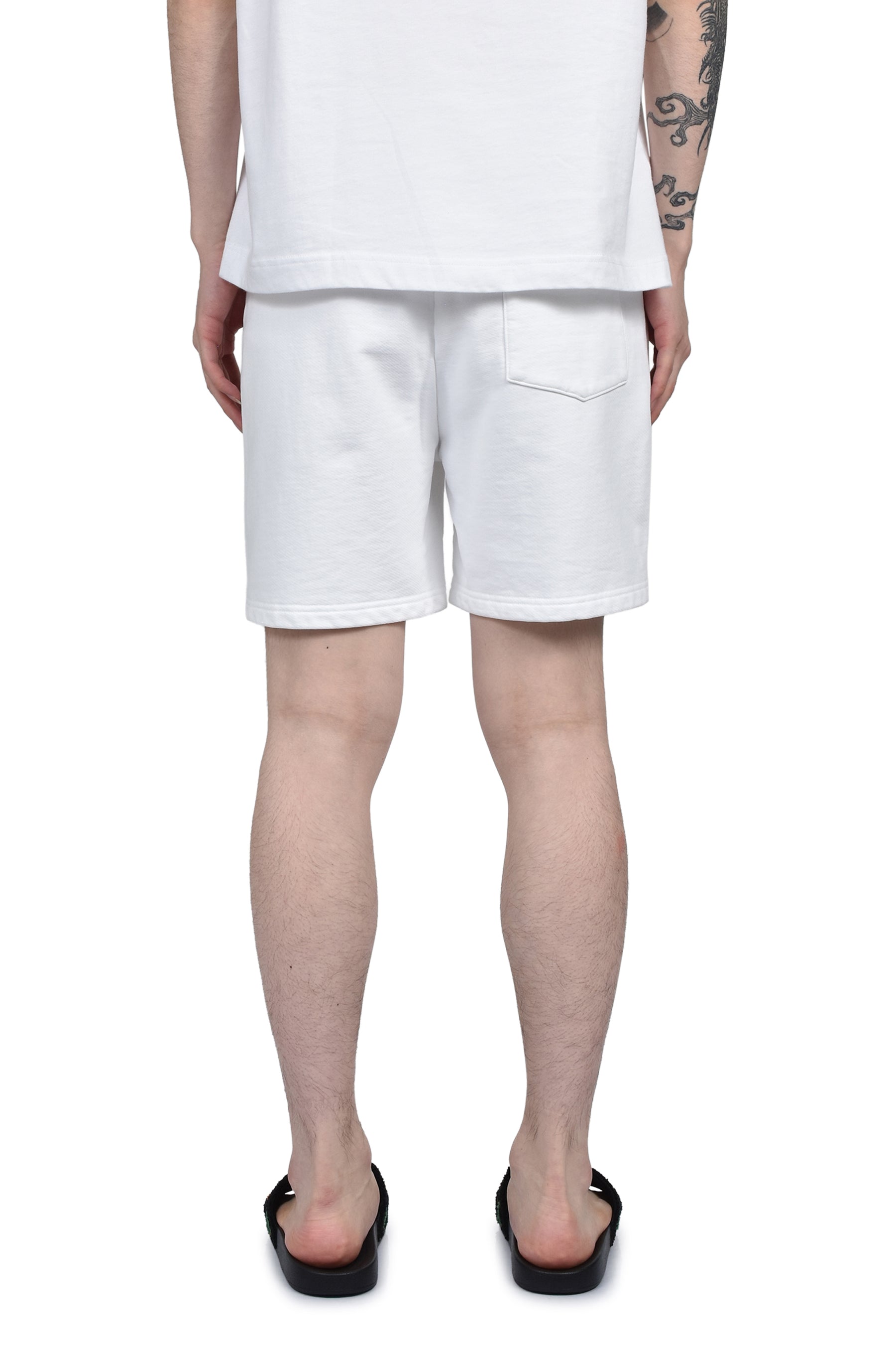 FLORAL TRIM CLASSIC SHORTS / WHT